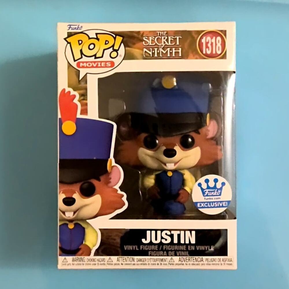 NIB Funko Pop Justin 1318 The Secret of NIMH Captain Uniform Funko.Com Exclusive